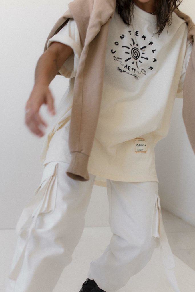 Cargo wide leg Bailecito- crudo - Imagen 6