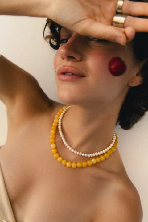 Collar perlas de río