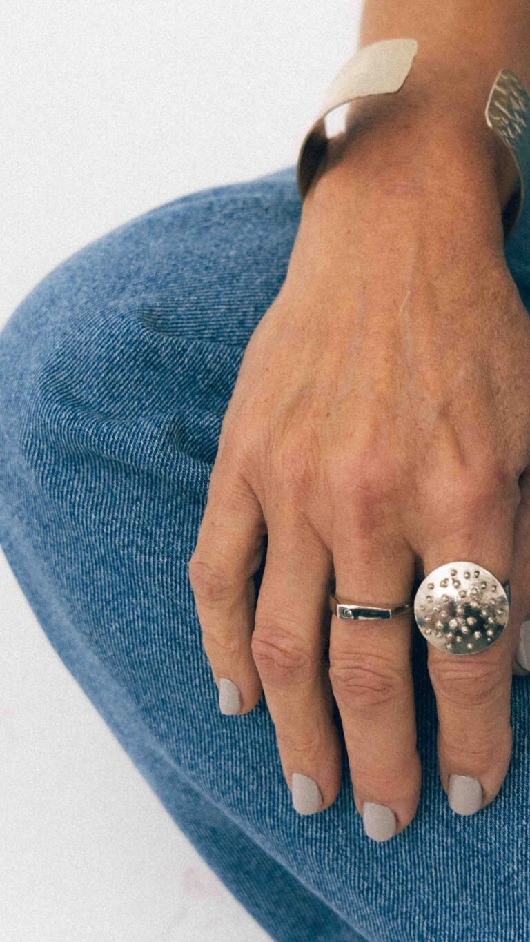 Anillo Luna texturada